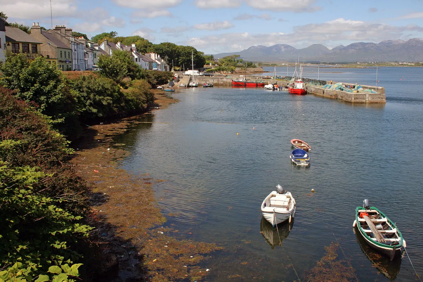 Boats in the harbour at Roundstone, Connemara